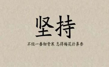 坚持做心得体会参考8篇