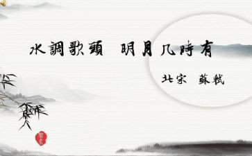 水调歌头的读后感7篇